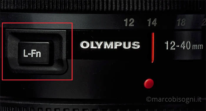 Olympus 12-40mm f/2,8 PRO: pulsante funzione L-Fn