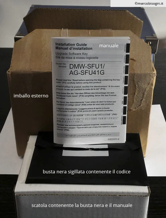 Imballo del codice per ottenere l'aggiornamento V-Log L