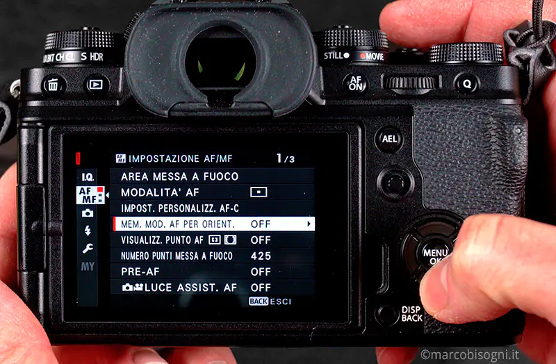 Fujifilm X-T4 - Menu