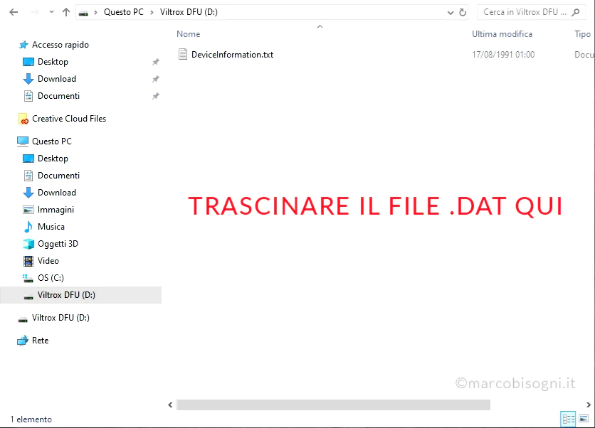 Installazione del firmware