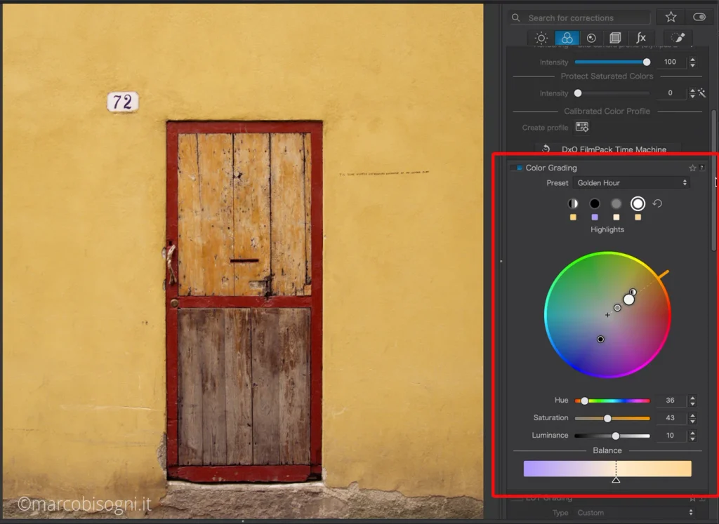 PhotoLab 10: ruota dei colori per il Color grading
