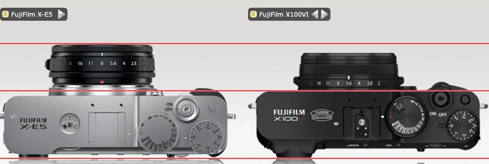 Fujifilm X-E5 (con 23mm/2.8 R WR) Vs X100VI